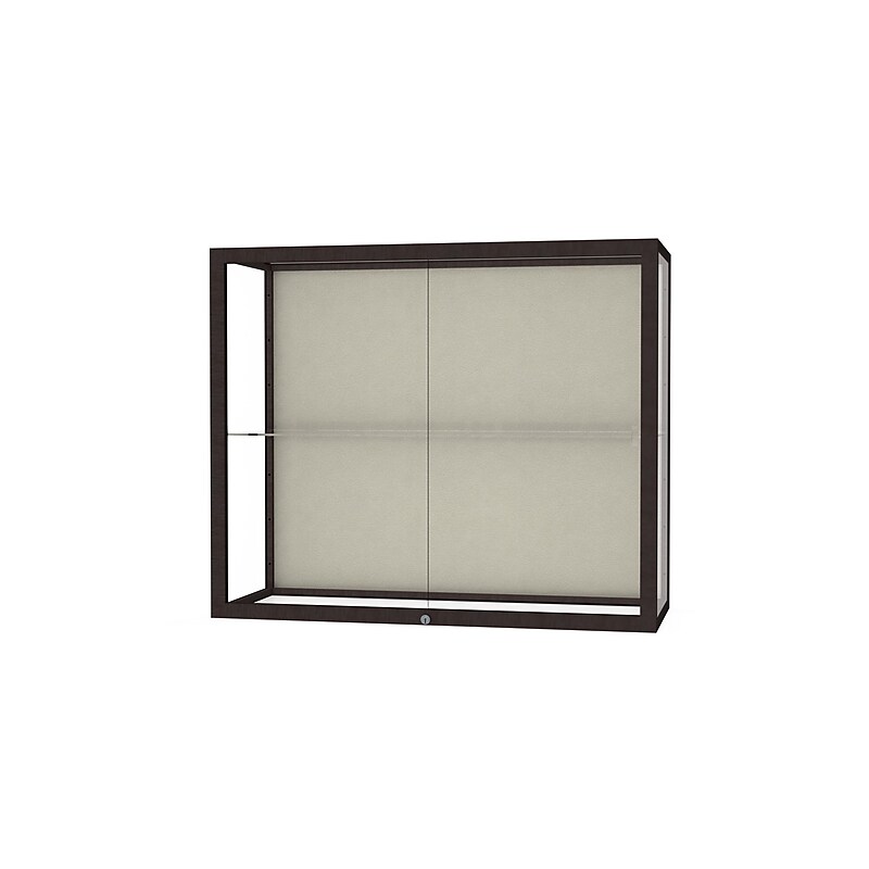 Ghent Champion 36"W x 30"H x 14"D Wall Case, Plaque Back, Dk. Bronze Finish image 1