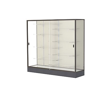 Waddell Colossus 72"W x 66"H x 20"D Floor Case, Plaque Back, Dk. Bronze Finish