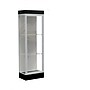 Ghent Edge 24"W x 76"H x 20"D Lighted Floor Case, 6" base, Harbor Back, Satin Finish, Black Base~#|#~m003187655_sc7