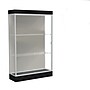 Ghent Edge 48"W x 76"H x 20"D Lighted Floor Case, 6" base, Harbor Back, Satin Finish, Black Base~#|#~m003187755_sc7