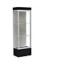 Ghent Edge 24"W x 76"H x 20"D Lighted Floor Case, 12" base, Harbor Back, Satin Finish, Black Base~#|#~m003187855_sc7