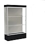 Ghent Edge 48"W x 76"H x 20"D Lighted Floor Case, 12" base, Harbor Back, Satin Finish, Black Base~#|#~m003187955_sc7