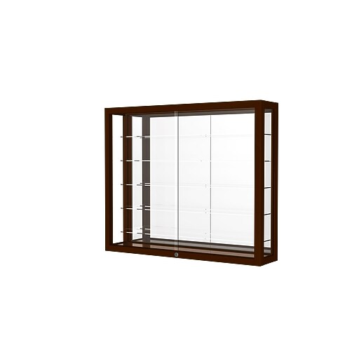 Waddell Heirloom 36"W x 30"H x 8"D Wall Case, Mirror Back, Cordovan