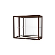 Waddell Heirloom 36"W x 30"H x 14"D Wall or Top Case, Mirror Back, Cordovan Finish