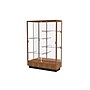 Ghent Heritage 48"W x 70"H x 18"D Floor Case, Mirror Back, Hardwood Walnut Finish~#|#~m003188088_sc7