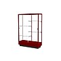 Ghent Heritage 48"W x 70"H x 18"D Floor Case, White Back, Hardwood Cordovan Finish~#|#~m003188092_sc7