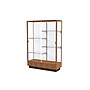 Ghent Heritage 48"W x 70"H x 18"D Floor Case, White Back, Hardwood Walnut Finish~#|#~m003188094_sc7
