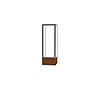 Ghent Keepsake 24"W x 72"H x 24"D Floor Case, Clear Back, Satin Finish, Carmel Oak Base~#|#~m003188113_sc7