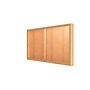 Ghent Legacy 60"W x 36"H x 4"D Wall Case, Cork Back, Autumn Oak Finish, Gold Trim~#|#~m003188144_sc7