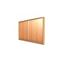 Ghent Legacy 72"W x 48"H x 4"D Wall Case, Cork Back, Autumn Oak Finish, Gold Trim~#|#~m003188148_sc7