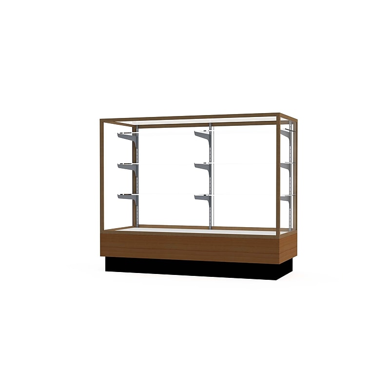 Ghent Merchandiser 48"W x 40"H x 20"D Counter Case, Champagne Finish, Lt. Oak Base image 1