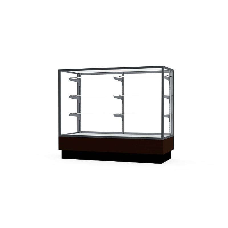 Ghent Merchandiser 48"W x 40"H x 20"D Counter Case, Satin Finish, Walnut Base image 1