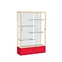 Ghent Spirit 48"W x 72"H x 16"D Floor Case, White Back, Champagne Finish, Red Base~#|#~m003188257_sc7