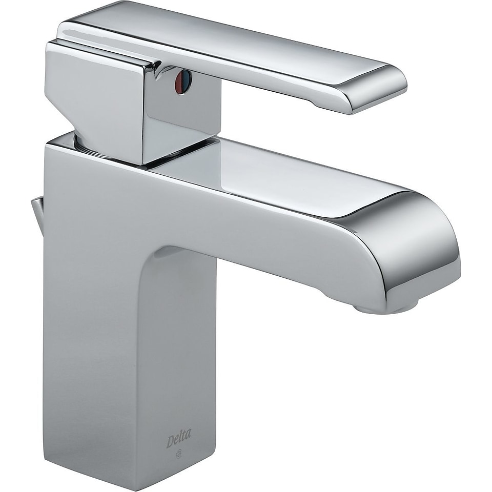 Delta Arzo Series Single Hole Bathroom Faucet with Single Handle; Chrome