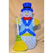 Queens of Christmas 3D Snowman Lit w/ LED Christmas Decoration