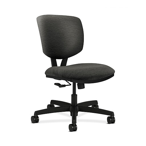 HON Volt Fabric Computer and Desk Office Chair, Armless, Onyx