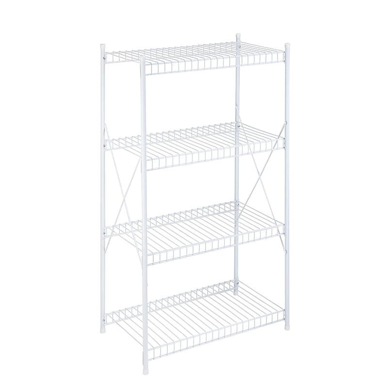 Honey-Can-Do 4-Tier Wire Shelving Unit, White (SHF-09452) image 1