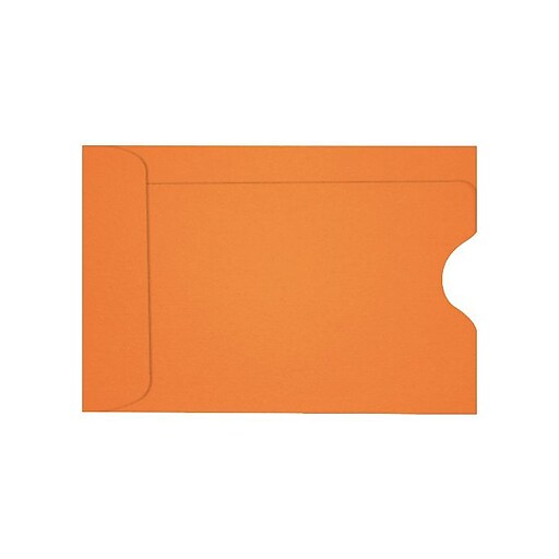 LUX Credit Card Sleeve 2 3/8" x 3 1/2", 50/Box, Mandarin (LUX180111