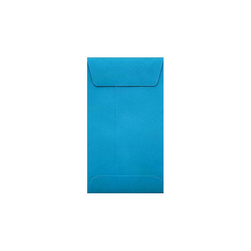 LUX Self Seal #5 1/2 Coin Envelopes, 3 1/8" x 5 1/2", Pool Blue, 50/Box (512CO-102-50) image 1