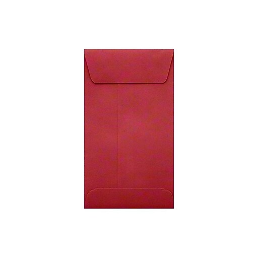 LUX 5 1/2 Coin Envelopes (3 1/8 x 5 1/2) 50/Box, Ruby Red (LUX512CO1850) Staples