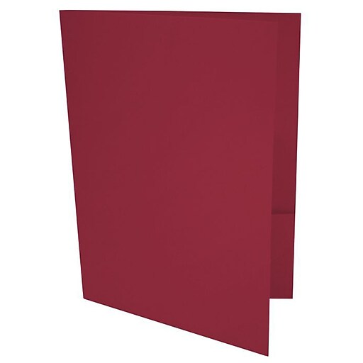 LUX® 9" x 12" Presentation, Pocket Folders, Red, 1000/PK (LUXPF