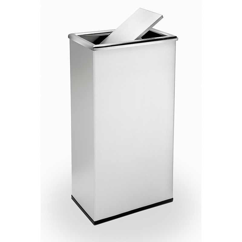 Commercial Zone Products® Precision Series® Rectangular Waste 13.5gal Receptacle with Flipper Door (780829) image 1