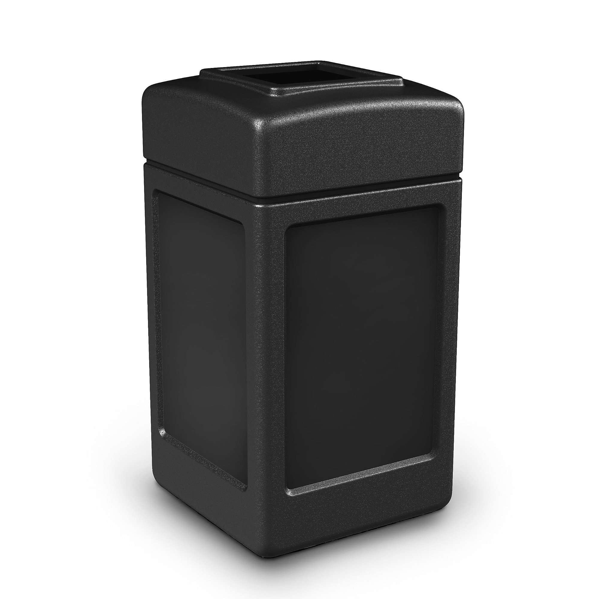 Commercial Zone Products PolyTec Series 42gal Square Trash Can, Black (732101) Sansujyuku sansujyuku.com