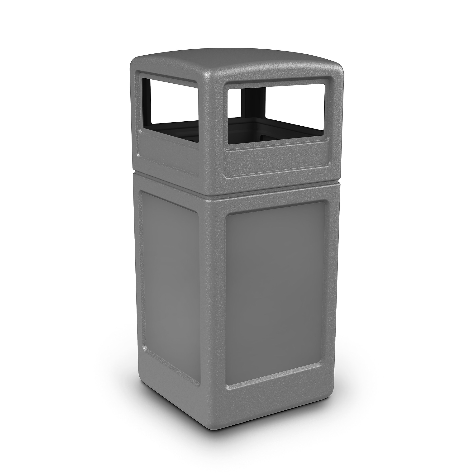 Commercial Zone Products PolyTec Series Square Trash Can with Dome Lid, Gray, 42 Gal. (73290399) Sansujyuku sansujyuku.com