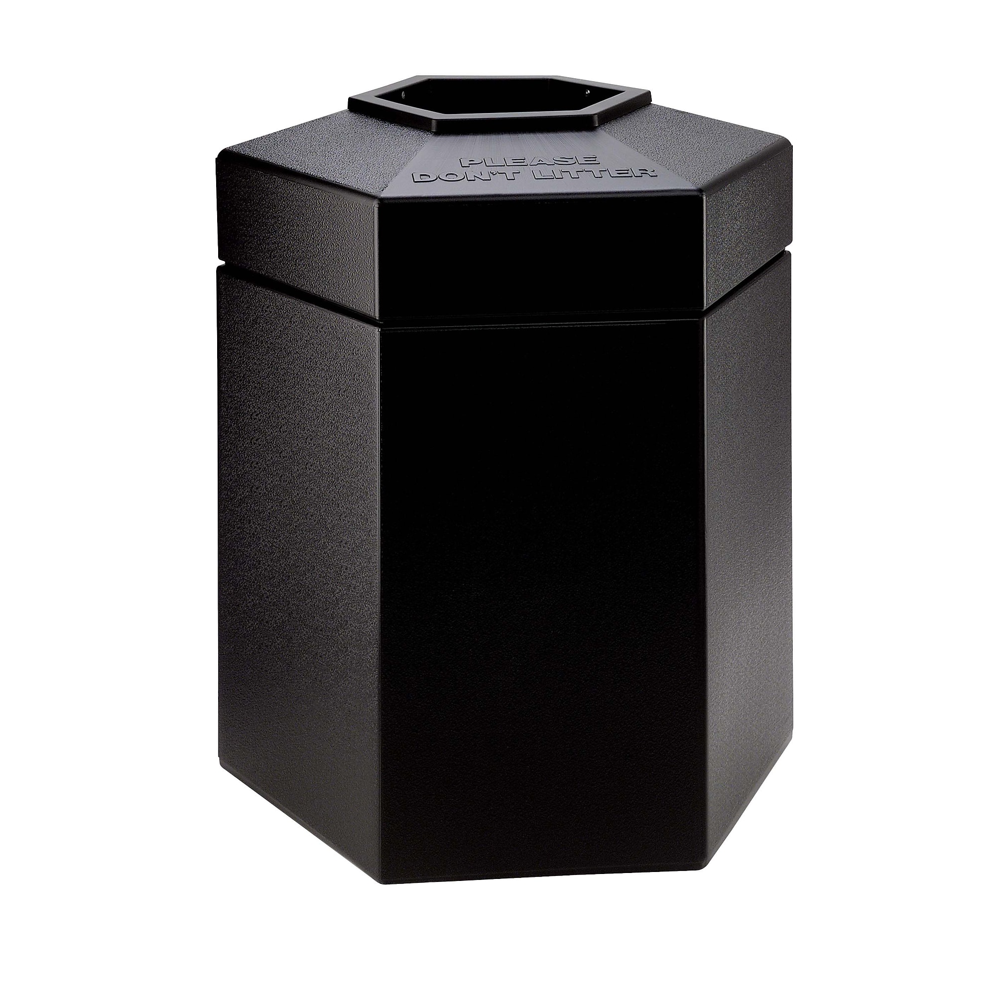 Commercial Zone Products PolyTec Series 45gal Hex Trash Can, Black (737201) Sansujyuku sansujyuku.com