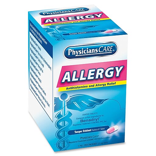 PhysiciansCare Allergy Relief Tablets Allergy 50 Box Staples