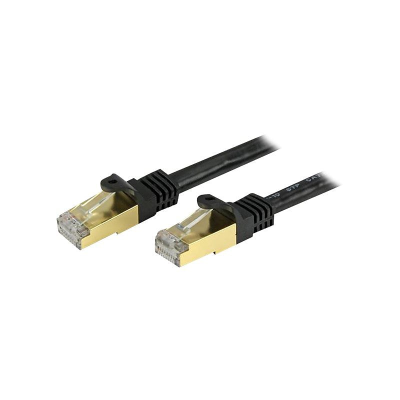 StarTech C6ASPAT14BK 14' Cat6a black patch cable image 1