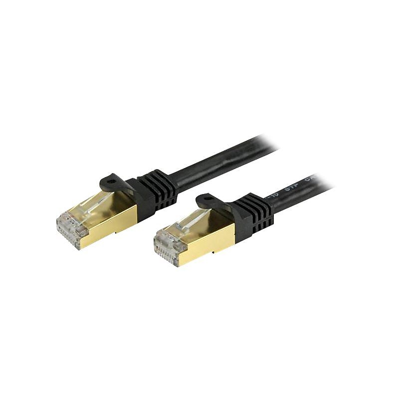 StarTech C6ASPAT7BK 7' Cat6a black patch cable image 1