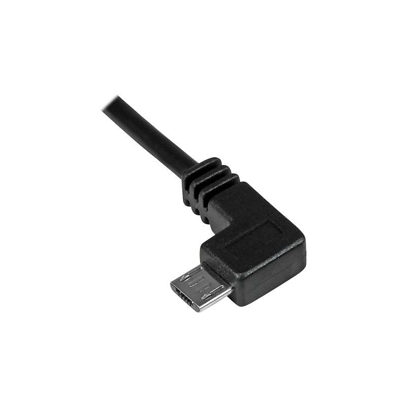 StarTech 2m 6 ft Left Angle Micro-USB Charge-and-Sync Cable M/M - USB 2.0 A to Micro-USB - 24 AWG image 1