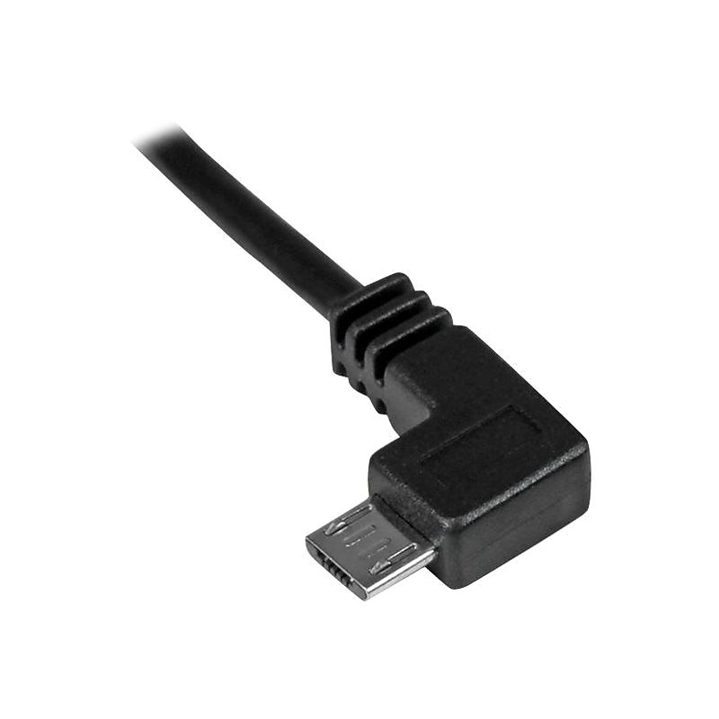 StarTech 1m 3 ft Left Angle Micro-USB Charge-and-Sync Cable M/M, USB 2.0 A to Micro-USB - 28/24 AWG image 1
