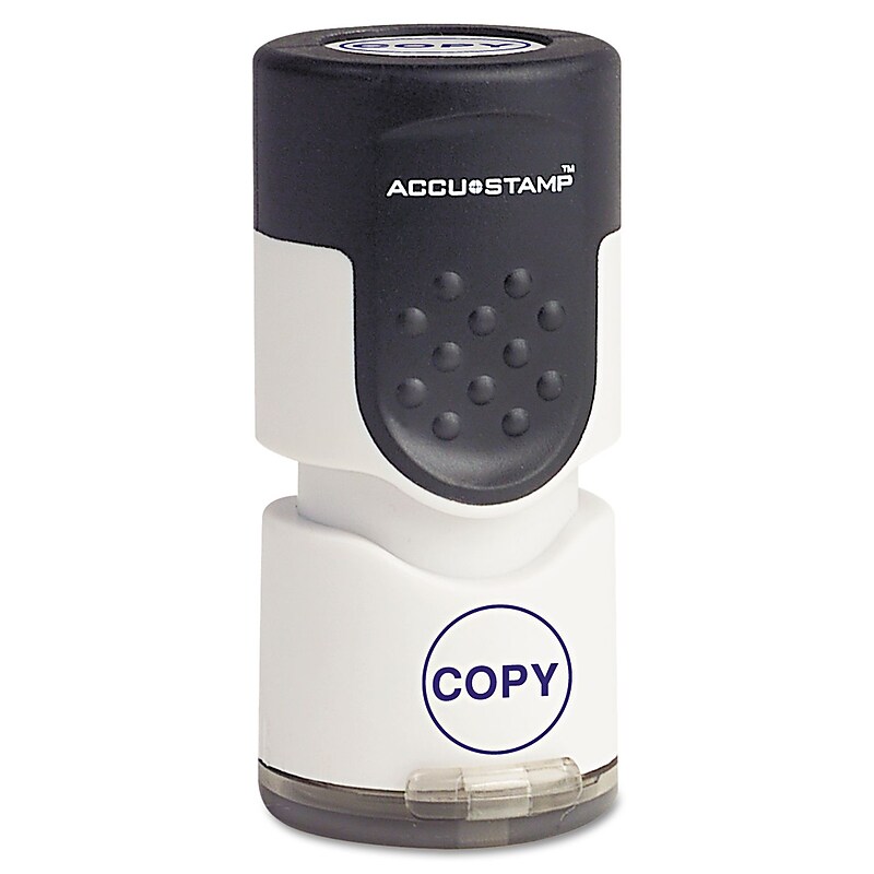 Accu-Stamp Pre-Inked Round Stamp, COPY,  5/8" Diameter Impression, Blue (035653) image 1