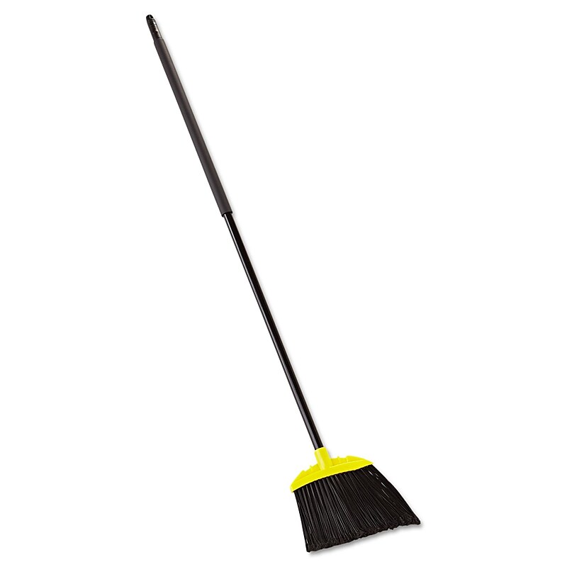 Rubbermaid Commercial Jumbo Smooth Sweep Angled Broom, 46" Handle, Black/yellow, 1/EA (RCP638906BLAEA) image 1