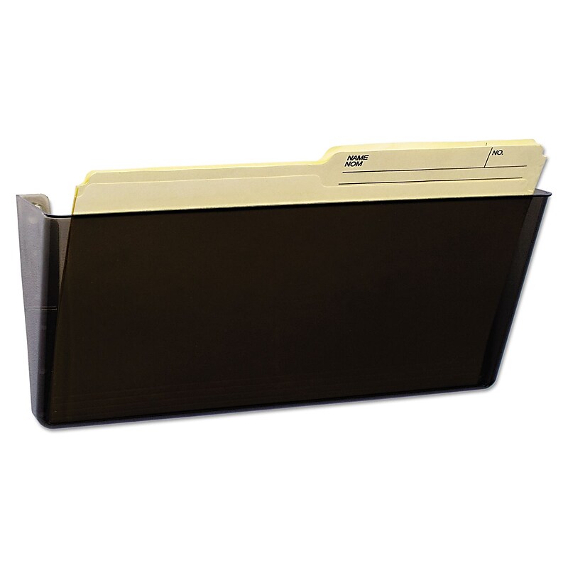 Storex Magnetic Plastic Mountable Wall File, Letter/Legal Size, Smoke (STX70326U06C) image 1