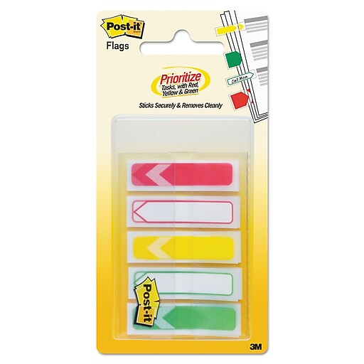 Postit® Priority Writable Arrow Flags in Assorted Colors at Staples