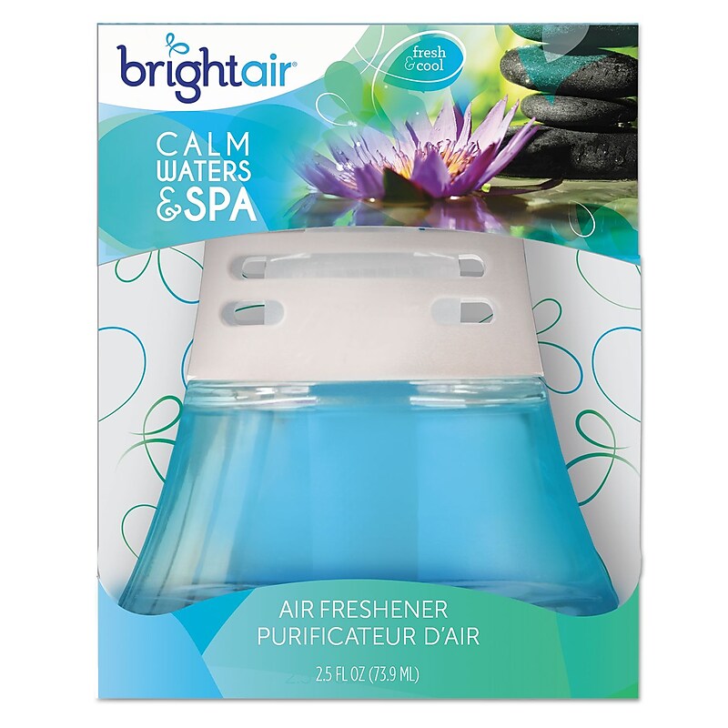 BRIGHT Air Scented Oil Air Freshener, Calm Waters & Spa, Blue, 2.5oz, 6/carton image 1