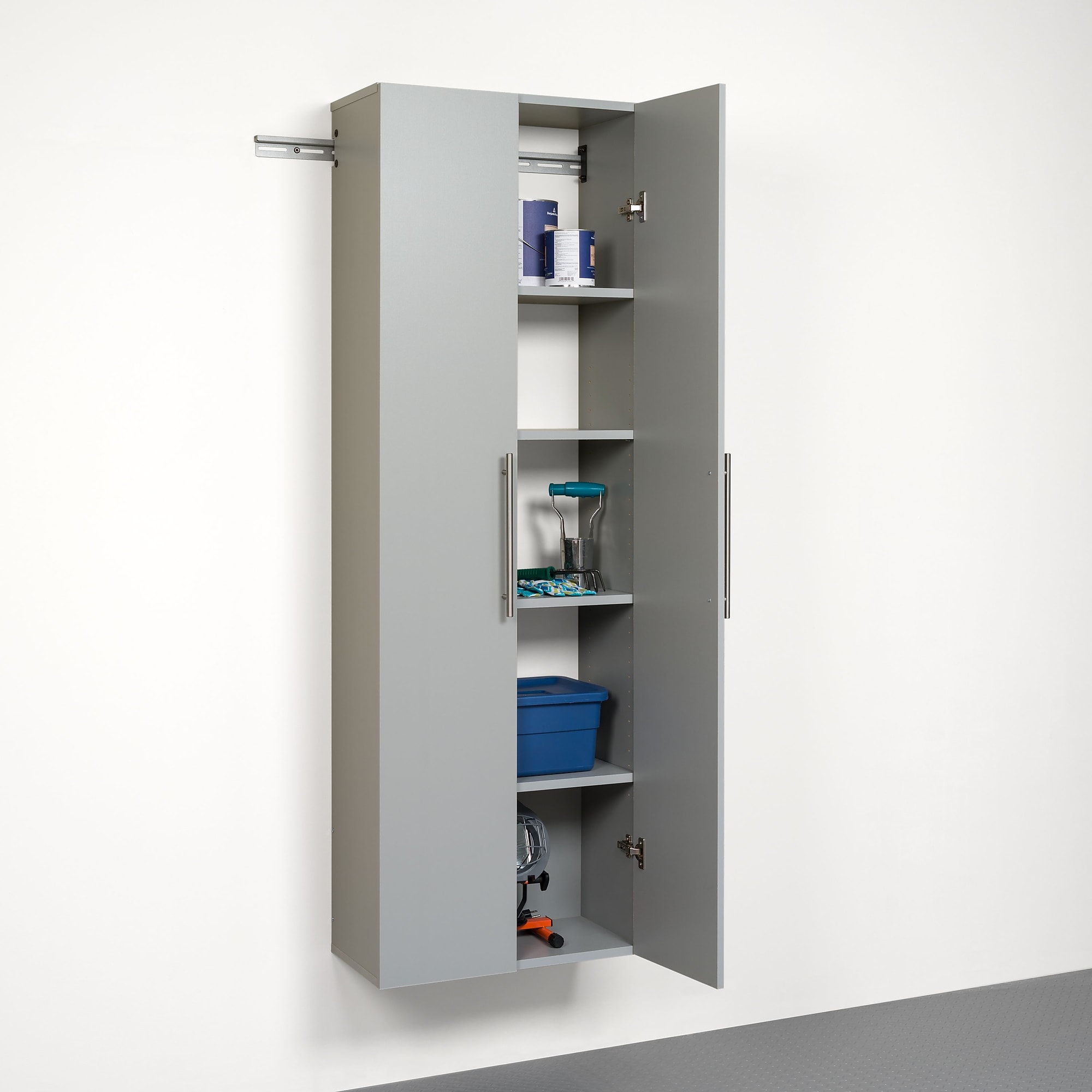 Prepac HangUps 24″ Laminate Large Storage Cabinet, Light Gray Sansujyuku sansujyuku.com