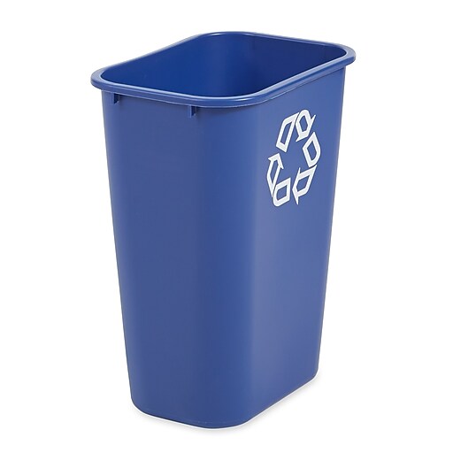 Rubbermaid Recycling Bin, Blue, 10 gal. Staples