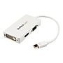 StarTech MDP2VGDVHDW 10.6" Mini DisplayPort to VGA/DVI/HDMI Travel Audio/Video Adapter, White~#|#~m003410691_sc7