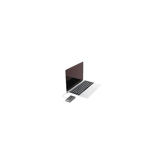 Iogear Hub-C 4-Port USB 3.0 Hub, Gray/Silver (GUH3C14)