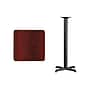 Flash Furniture Square Laminate Table Top with 22" x 22" Bar-Height Table Base, 24" x 24", Mahogany (XUMA2424T2222B)~#|#~m003435331_sc7