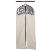 Household Essentials Zippered Hanging Dress Suit Protector, Natural Canvas (3392-1)