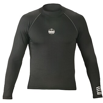 Ergodyne® CORE Performance Work Wear® 6435 Base Layer Long Sleeve Shirt, Black, Medium