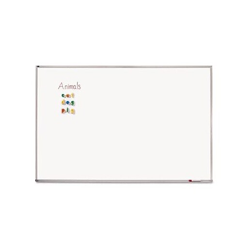 Quartet® Basic Whiteboard, Silver Aluminum Frame, 6'W x 4'H Staples
