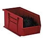 Partners Brand 5 3/8" x 4 1/8" x 3" Plastic Stack and Hang Bin Box, Red, 24/Case~#|#~m003448890_sc7