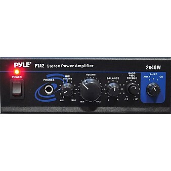 Pyle® Pro PTA2 2 x 40W Mini Stereo Power Amplifier