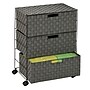 Honey-Can-Do Double Drawer Woven Fabric Storage Organizer, Salt & Pepper~#|#~m003449407_sc7